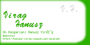 virag hanusz business card